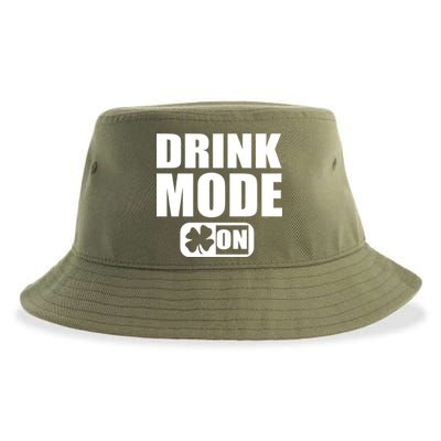 Drink Mode On Funny St. Patrick's Day Sustainable Bucket Hat