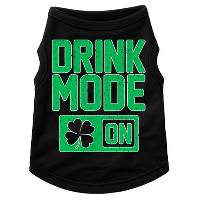 Drink Mode On Irish Clover Doggie Tank