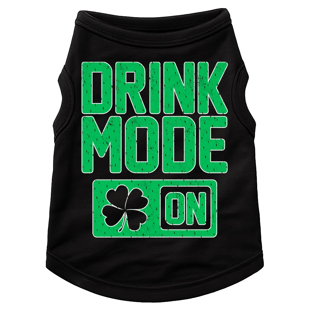Drink Mode On Irish Clover Doggie Tank