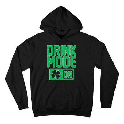 Drink Mode On Irish Clover Hoodie