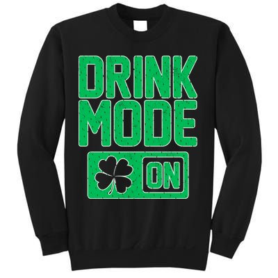 Drink Mode On Irish Clover Sweatshirt