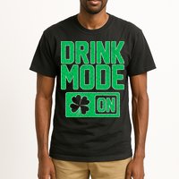 Drink Mode On Irish Clover Tall T-Shirt