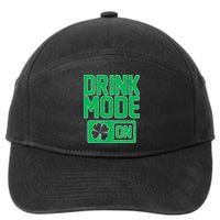 Drink Mode On Irish Clover 7-Panel Snapback Hat