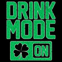 Drink Mode On Irish Clover 7-Panel Snapback Hat