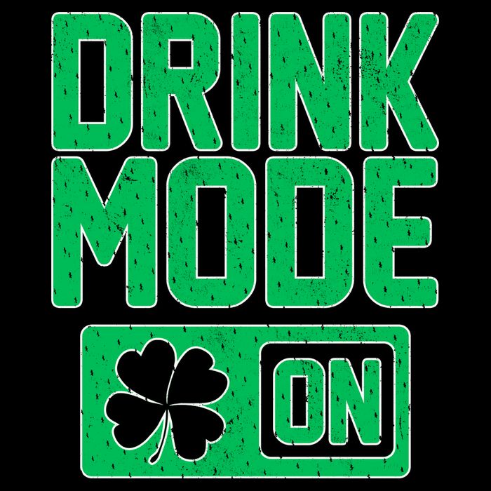 Drink Mode On Irish Clover 7-Panel Snapback Hat