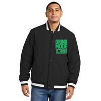 Drink Mode On Irish Clover Insulated Varsity Jacket