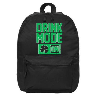 Drink Mode On Irish Clover 16 in Basic Backpack