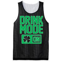 Drink Mode On Irish Clover Mesh Reversible Basketball Jersey Tank