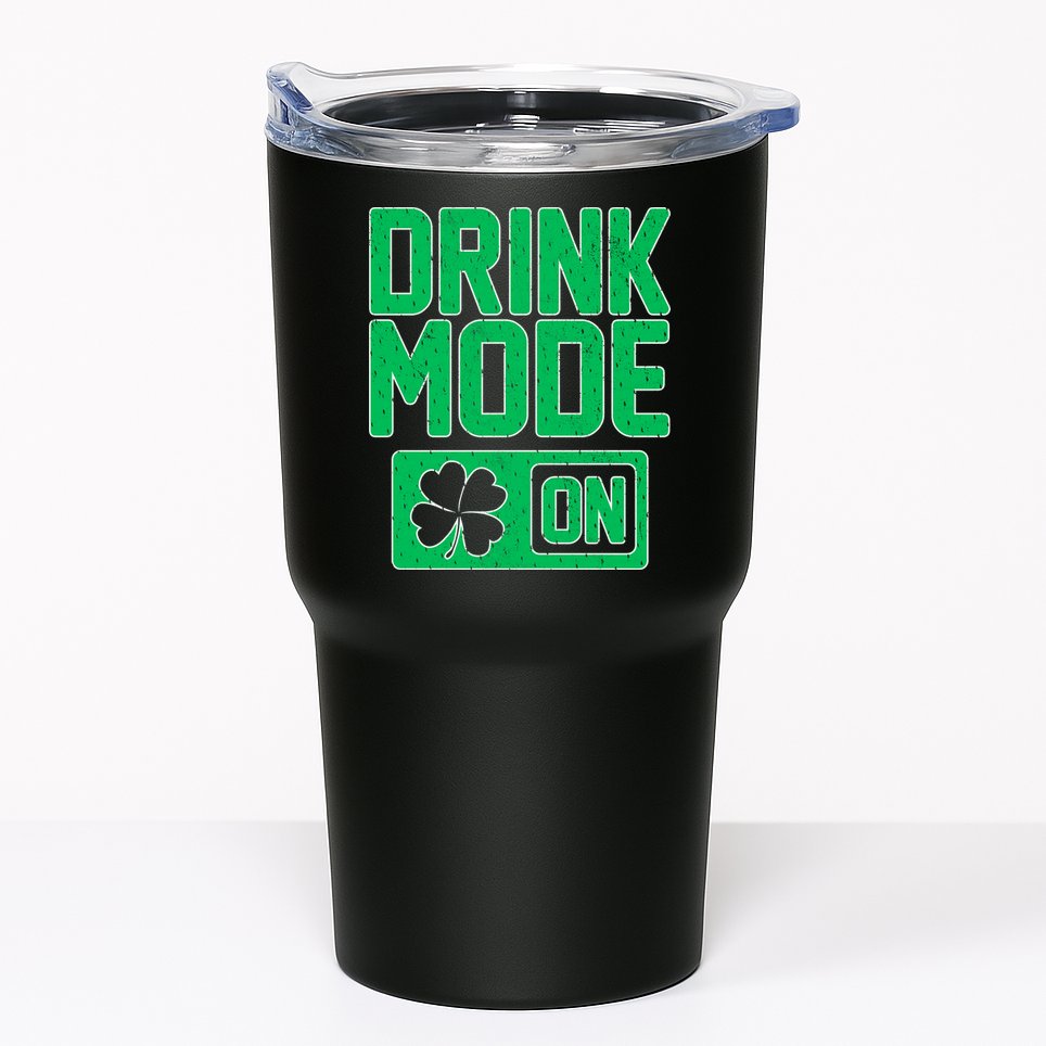 Drink Mode On Irish Clover Tumbler