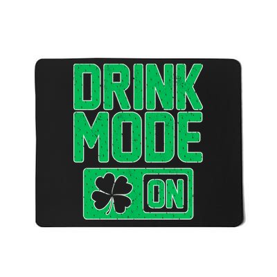 Drink Mode On Irish Clover Mousepad