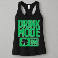 Drink Mode On Irish Clover Womens Tank Top