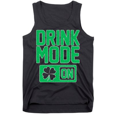 Drink Mode On Irish Clover Tank Top