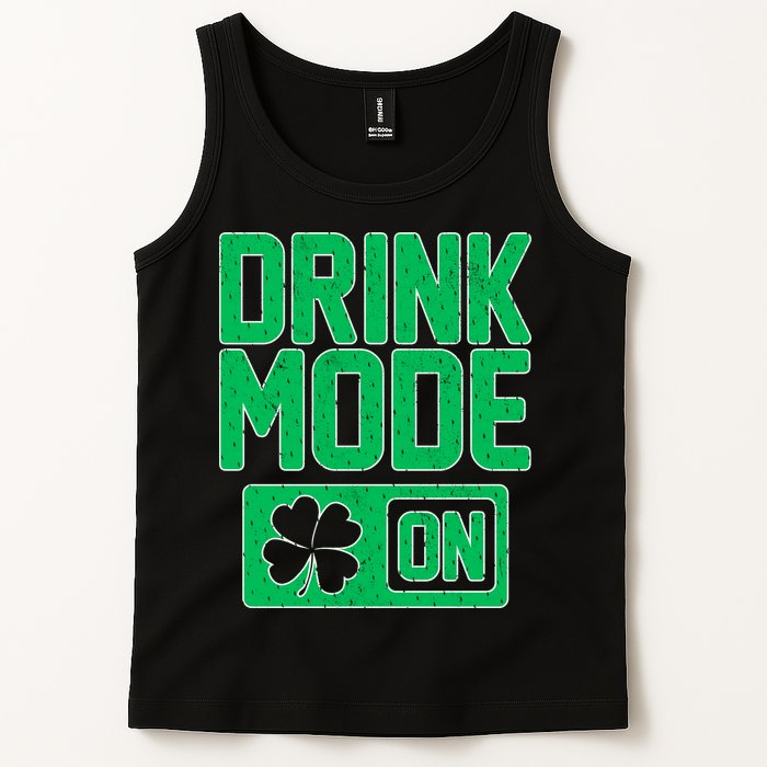 Drink Mode On Irish Clover Tank Top