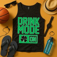 Drink Mode On Irish Clover Tank Top