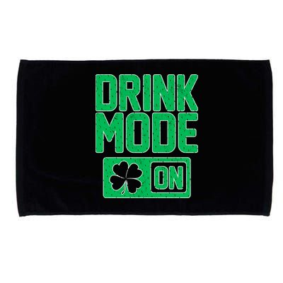 Drink Mode On Irish Clover Microfiber Hand Towel