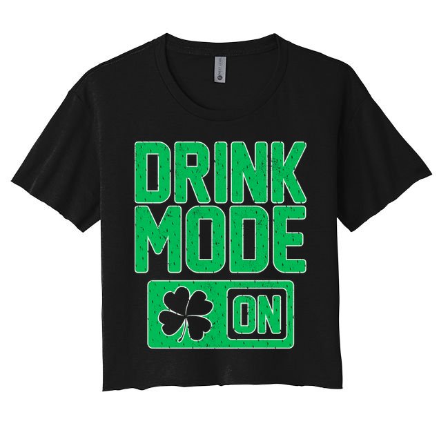 Drink Mode On Irish Clover Crop Top