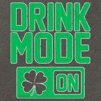 Drink Mode On Irish Clover Cotton Canvas Backpack