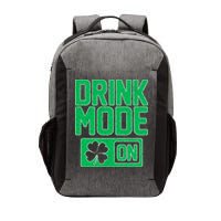 Drink Mode On Irish Clover Vector Backpack