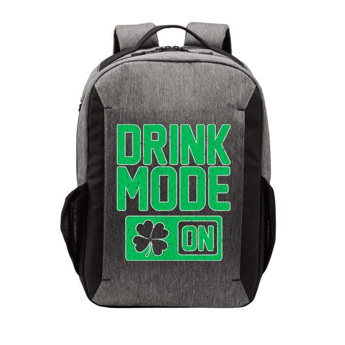 Drink Mode On Irish Clover Vector Backpack