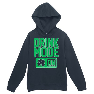 Drink Mode On Irish Clover Urban Pullover Hoodie