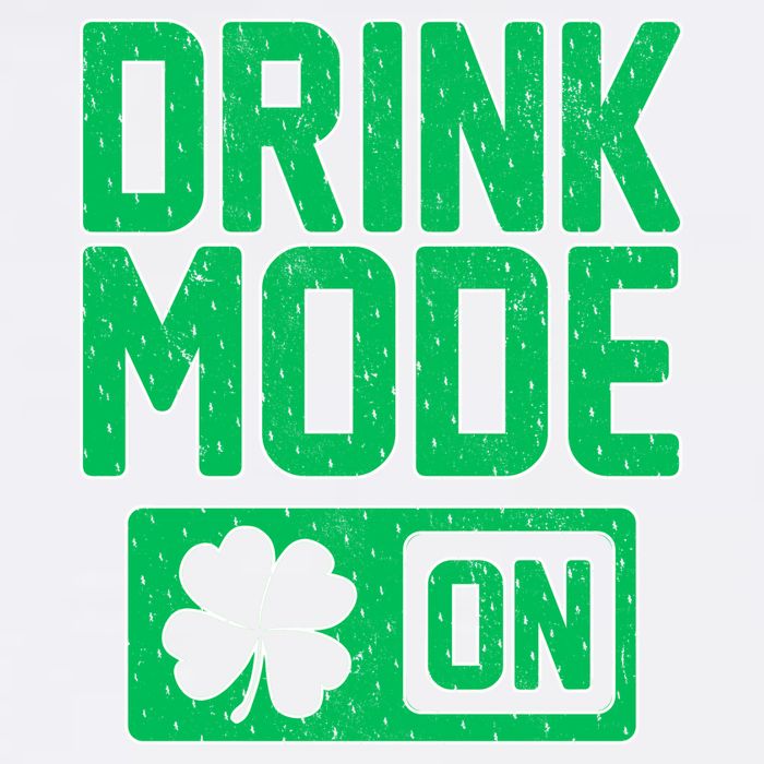 Drink Mode On Irish Clover Garment-Dyed Sweatshirt