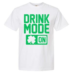 Drink Mode On Irish Clover Garment-Dyed Heavyweight T-Shirt