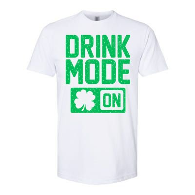 Drink Mode On Irish Clover Softstyle® CVC T-Shirt