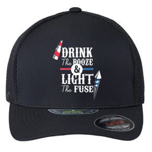 Drink The Booze Light The Fuse Flexfit Unipanel Trucker Cap