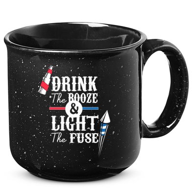 Drink The Booze Light The Fuse 15oz Campfire Ceramic Mug
