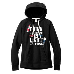 Drink The Booze Light The Fuse Women's Fleece Hoodie