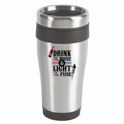 Drink The Booze Light The Fuse 16oz Travel Tumbler