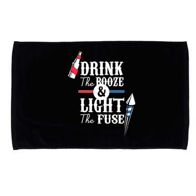 Drink The Booze Light The Fuse Microfiber Hand Towel