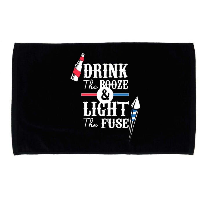 Drink The Booze Light The Fuse Microfiber Hand Towel
