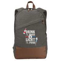 Drink The Booze Light The Fuse Cotton Canvas Backpack