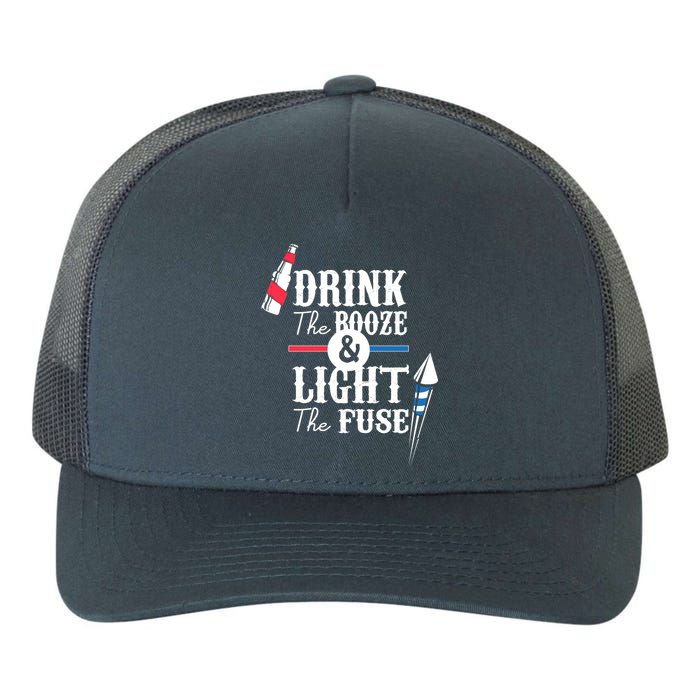 Drink The Booze Light The Fuse Yupoong Adult 5-Panel Trucker Hat