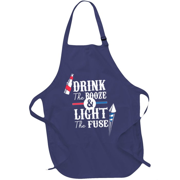 Drink The Booze Light The Fuse Full-Length Apron With Pockets