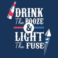 Drink The Booze Light The Fuse Full-Length Apron With Pockets