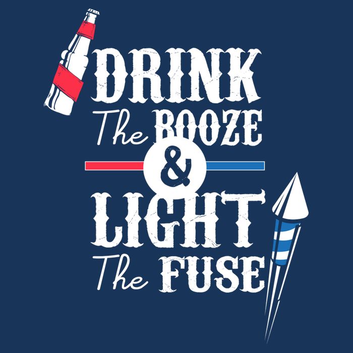 Drink The Booze Light The Fuse Full-Length Apron With Pockets