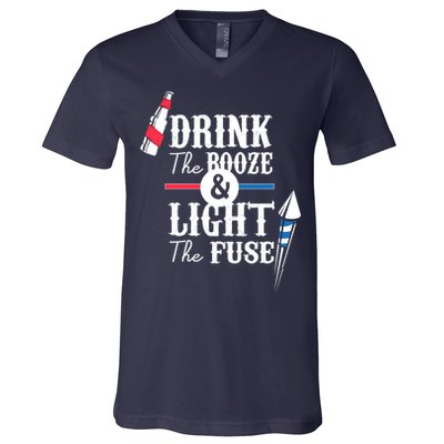 Drink The Booze Light The Fuse V-Neck T-Shirt