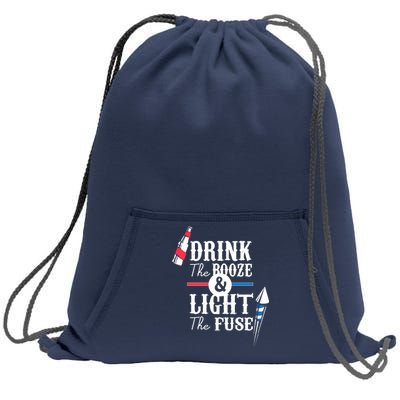 Drink The Booze Light The Fuse Sweatshirt Cinch Pack Bag