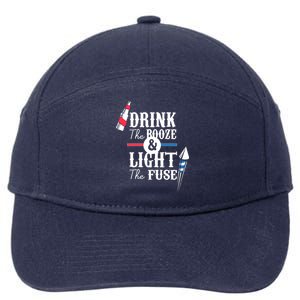 Drink The Booze Light The Fuse 7-Panel Snapback Hat