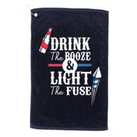 Drink The Booze Light The Fuse Golf Towel