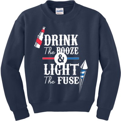Drink The Booze Light The Fuse Kids Sweatshirt