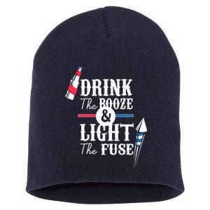 Drink The Booze Light The Fuse Short Acrylic Beanie