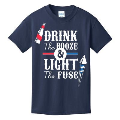 Drink The Booze Light The Fuse Kids T-Shirt