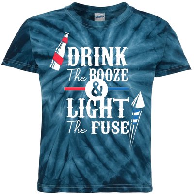 Drink The Booze Light The Fuse Kids Tie-Dye T-Shirt