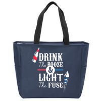 Drink The Booze Light The Fuse Zip Tote Bag