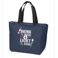 Drink The Booze Light The Fuse Zip Tote Bag