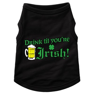 Drink Til' Your Irish Beer Pitcher St. Patrick's Day Doggie Tank