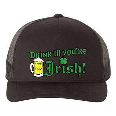 Drink Til' Your Irish Beer Pitcher St. Patrick's Day Yupoong Adult 5-Panel Trucker Hat